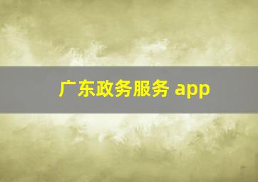 广东政务服务 app